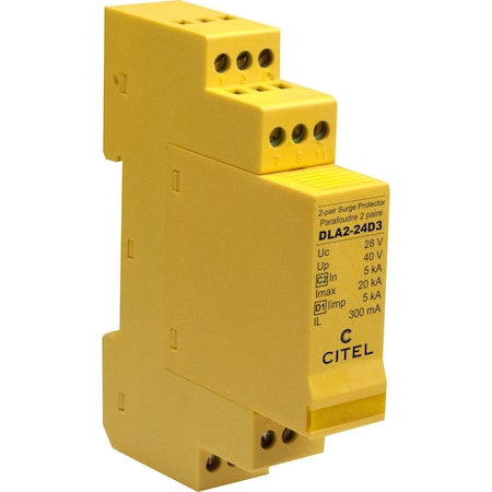 Citel Surge Protection Device, 24V, 4 Wires DLA2-24D3